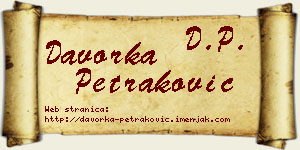 Davorka Petraković vizit kartica